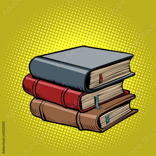 stack of old books