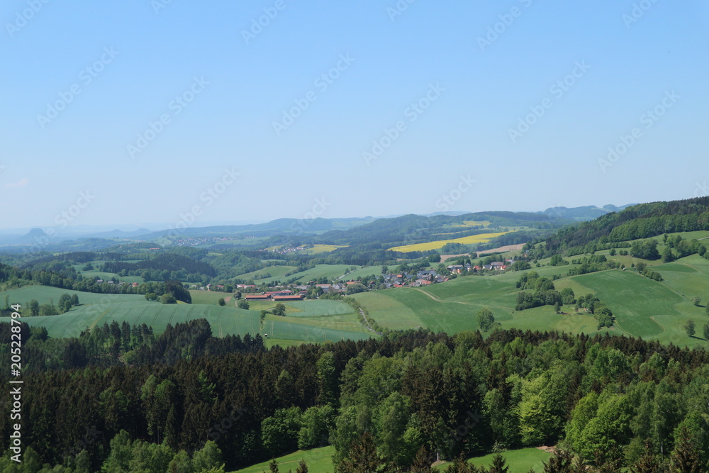Fototapeta premium Weifberg bei Hinterhermsdorf und Umgebung