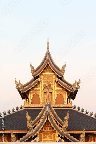 Wat Ban Den beautiful and famous Thai temple, Chiangmai, Northern Thailand.