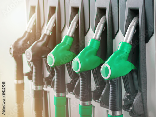 Canvastavla A series of fuel dispensers in a fueling column