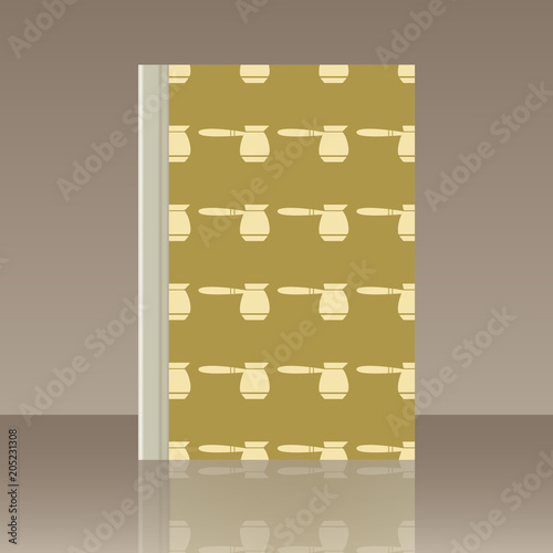 Coffee and Book. Realistic image of the object