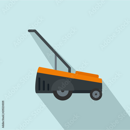Hand grass cutter icon. Flat illustration of hand grass cutter vector icon for web design