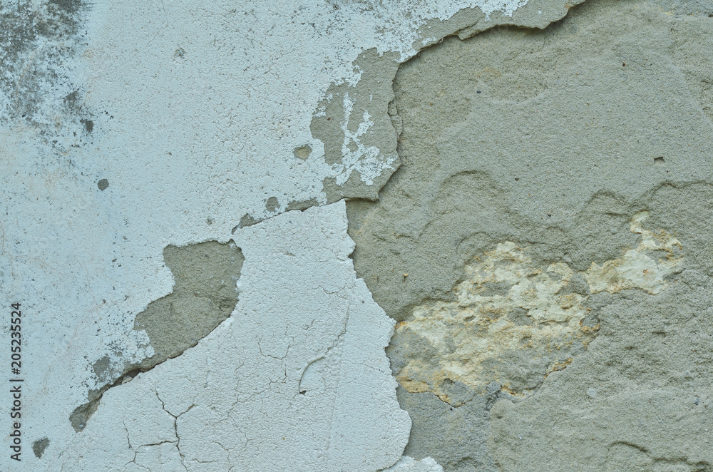 Old street wall, texture, aged paint and cement
