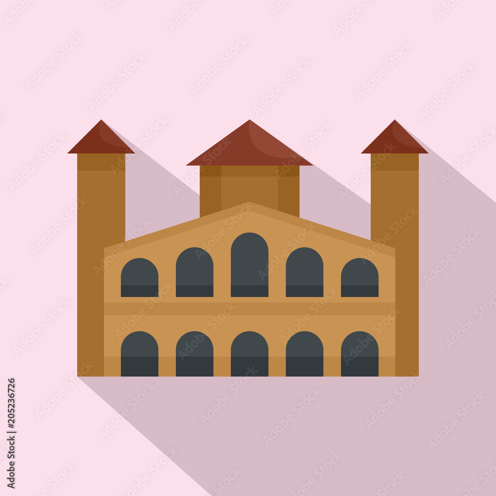 Hystorical building icon. Flat illustration of hystorical building vector icon for web design