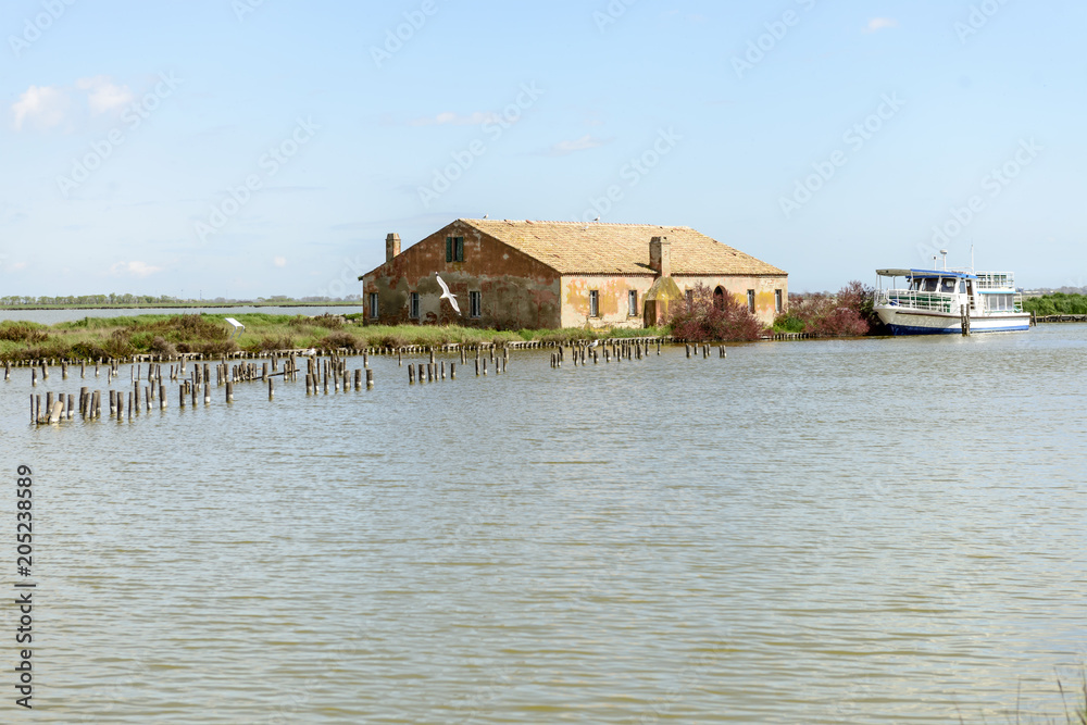 building at historical fishing station, Comacchio, Italy building at historical fishing station, Comacchio, Italy