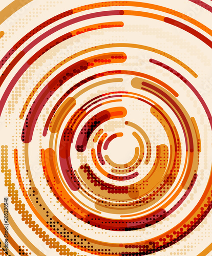 Circular lines, circles, geometric abstract background