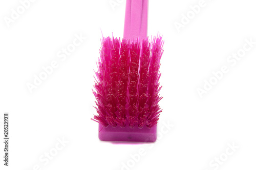 Rose brush for dish plastic cleaner isolated on the white