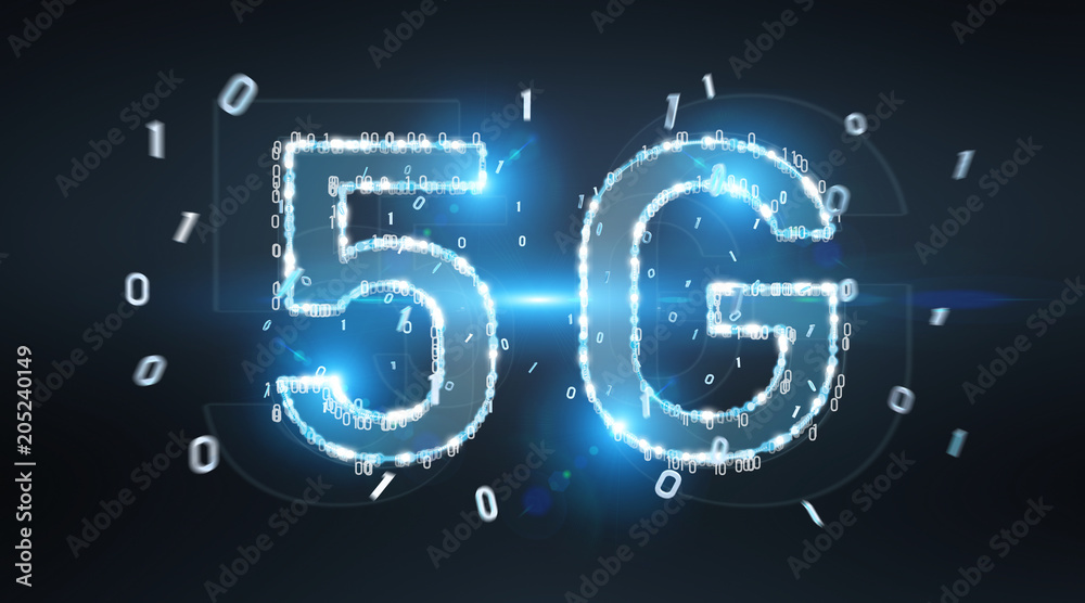 5G network digital hologram 3D rendering 5G network digital hologram 3D rendering