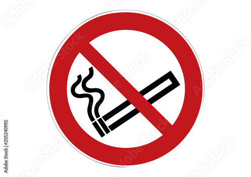 no smoking sign - cigarette smoking prohibited sign -