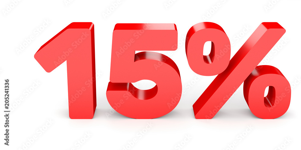 Fifteen percent off. Discount 15 %. Fifteen percent off. Discount 15 %.