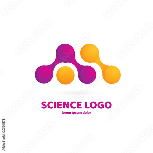 Illustration of business logotype science.