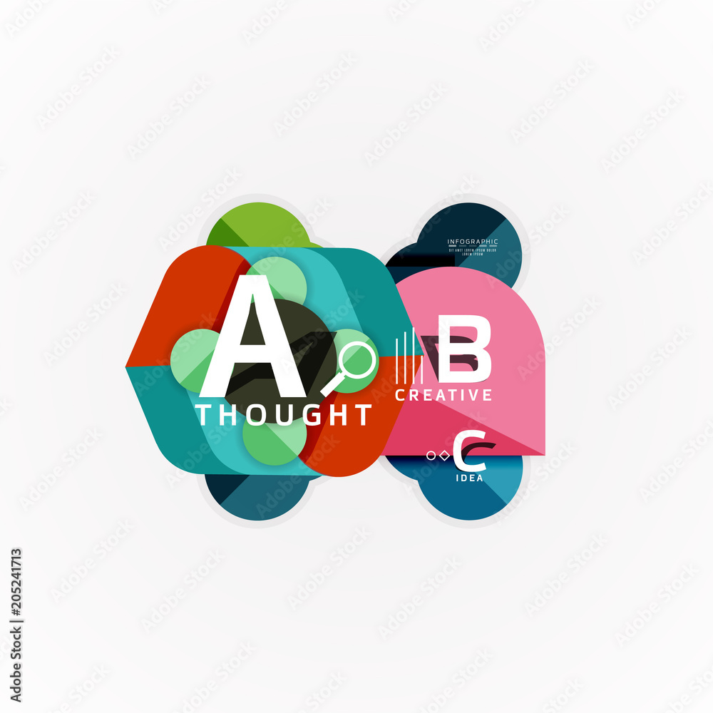 Paper infographic banner template with a b c options, infographics elements Paper infographic banner template with a b c options, infographics elements