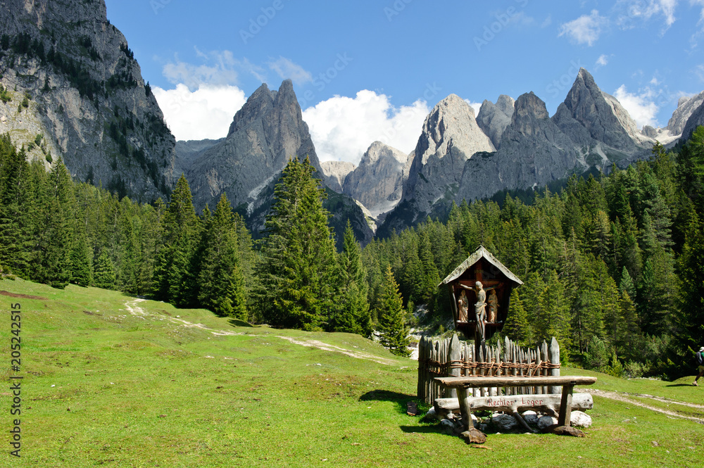 Tschamintal in den Dolomiten in Südtirol