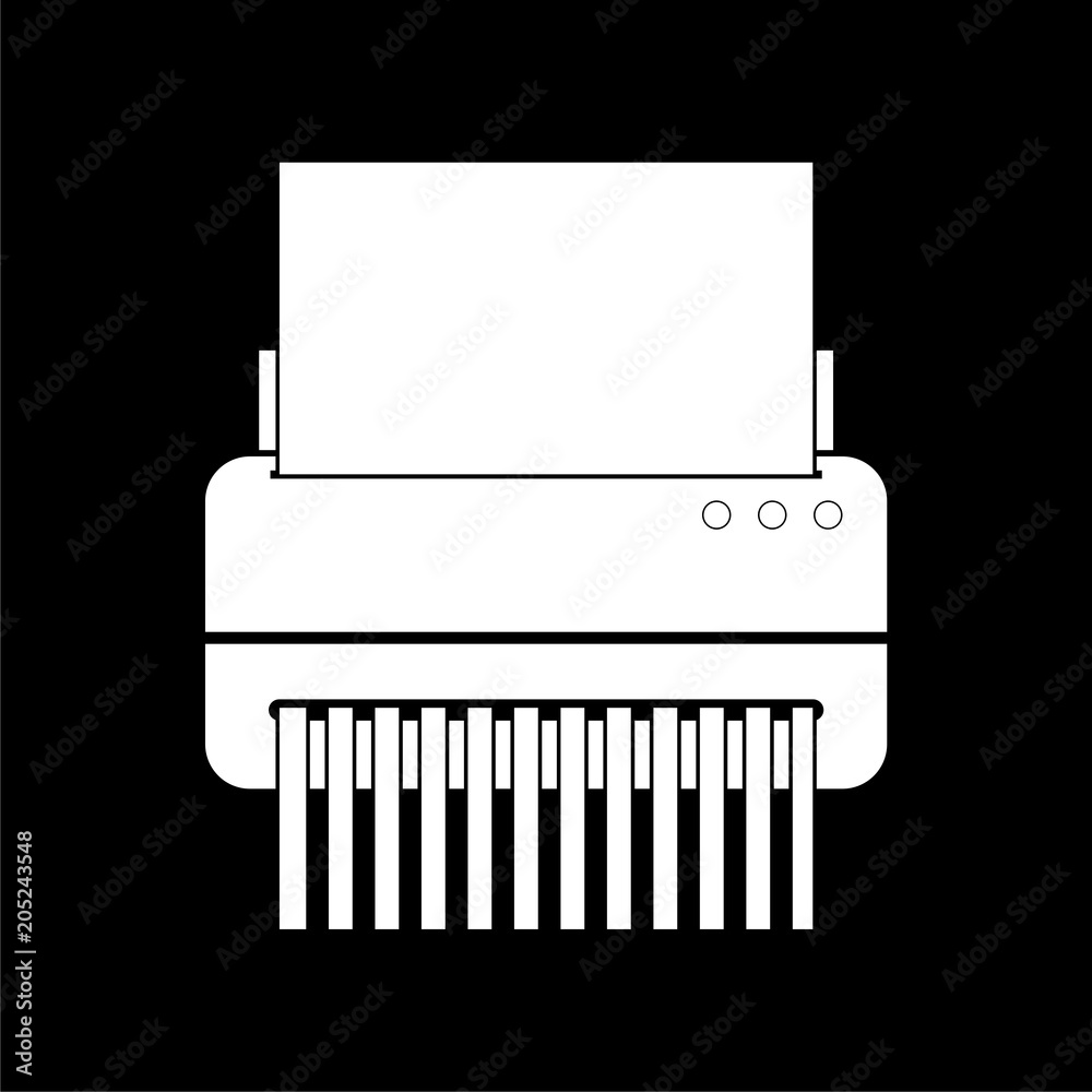 Paper Shredder icon on dark background Paper Shredder icon on dark background
