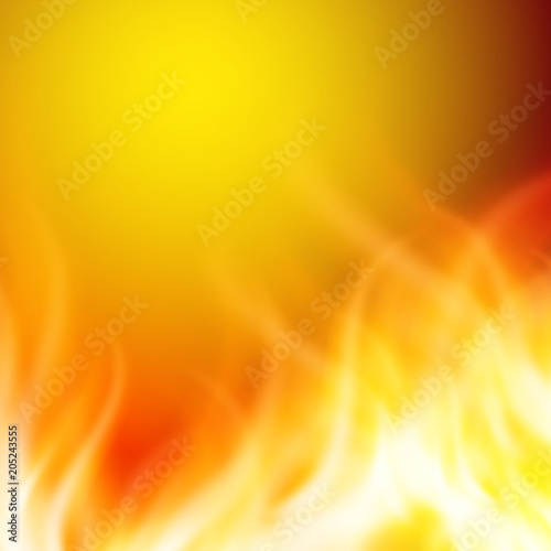 Abstract yellow orange fire background. EPS10 vector.