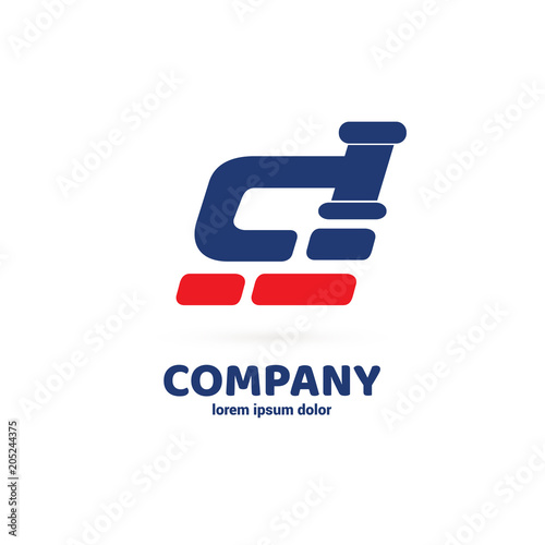 Illustration of business logotype bidding and auction.