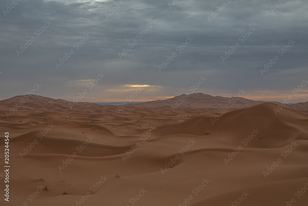 deserto sahara dune sabbia marocco tramonto