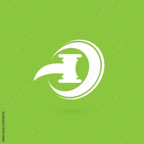 Illustration of business logotype bidding and auction.
