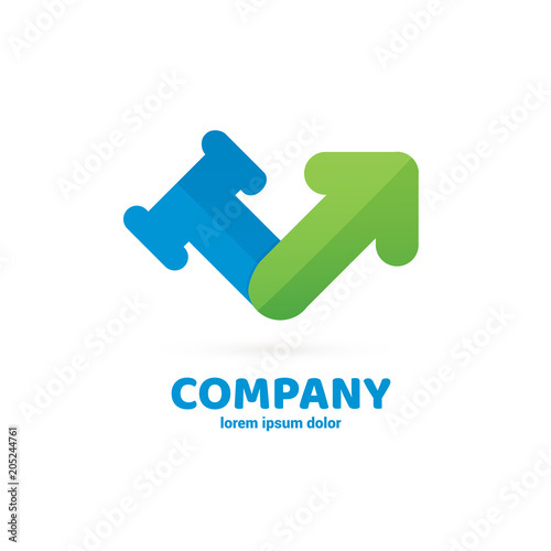 Illustration of business logotype bidding and auction.