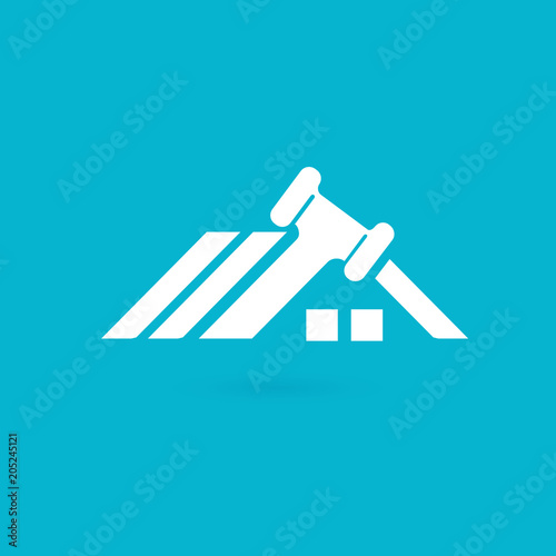 Illustration of business logotype bidding and auction.