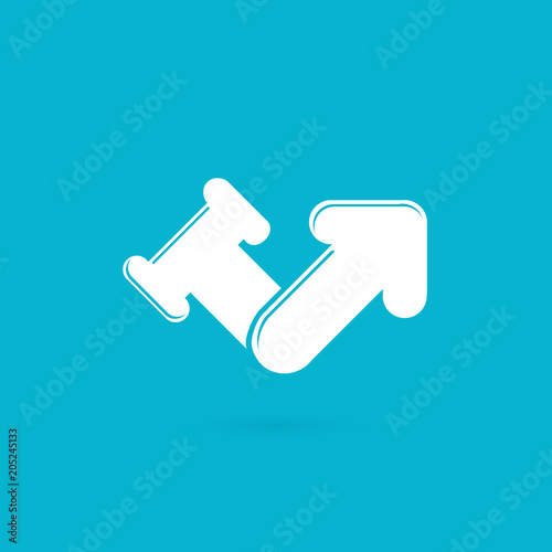 Illustration of business logotype bidding and auction.