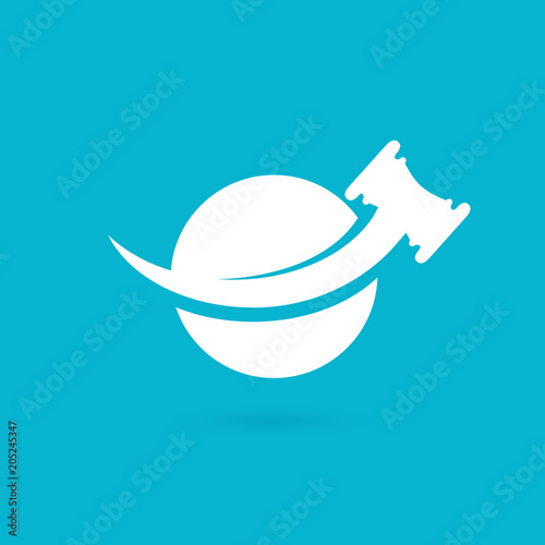 Illustration of business logotype bidding and auction.