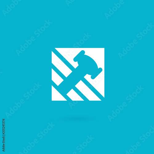 Illustration of business logotype bidding and auction.