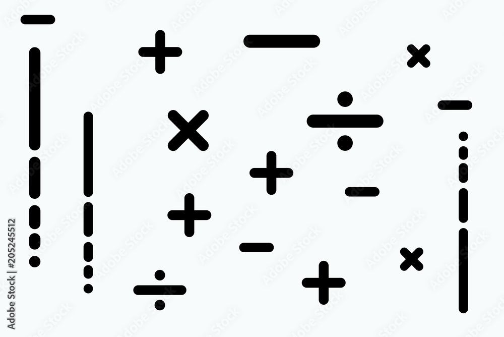 Obraz premium Plus Minus Times Divide