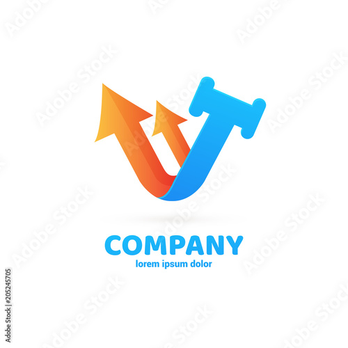 Illustration of business logotype bidding and auction.
