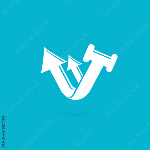 Illustration of business logotype bidding and auction.