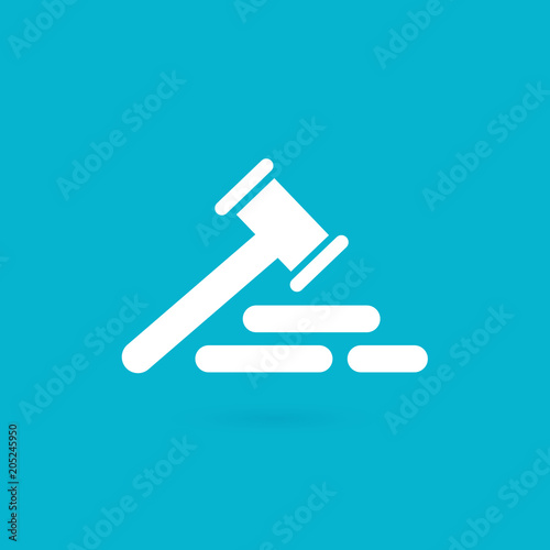 Illustration of business logotype bidding and auction.