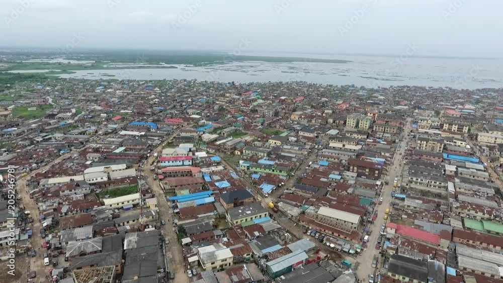 Urban, Lagos, Nigeria Drone Shot-F Urban, Lagos, Nigeria Drone Shot-F