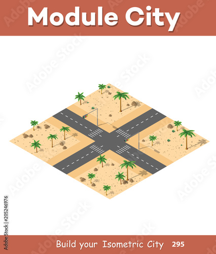 Isometric view of a farm