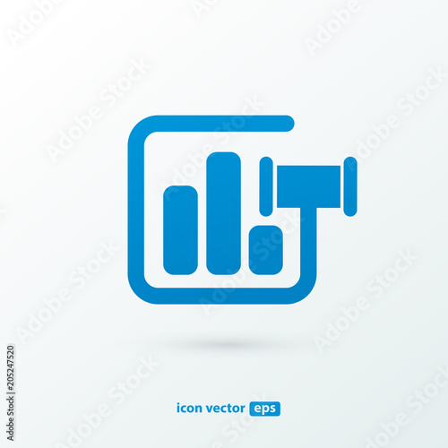 Illustration of business logotype bidding and auction.
