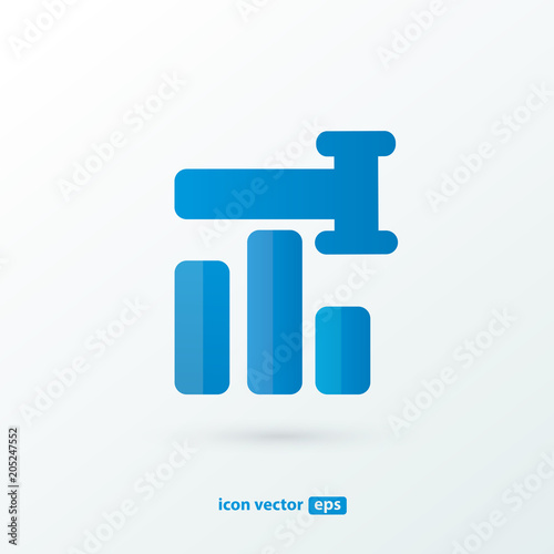 Illustration of business logotype bidding and auction.