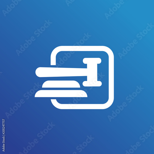 Illustration of business logotype bidding and auction.
