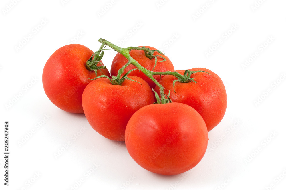Fresh red tomatoes isolated on white background Fresh red tomatoes isolated on white background