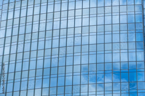 close up of glass building