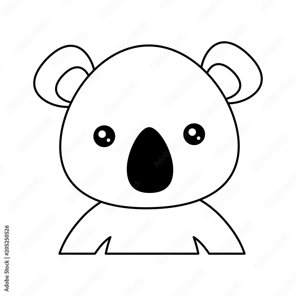 cute koala icon over white background, colorful design. vector illustration cute koala icon over white background, colorful design. vector illustration