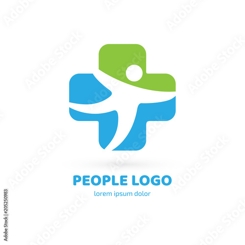 Logo design abstract medical vector template