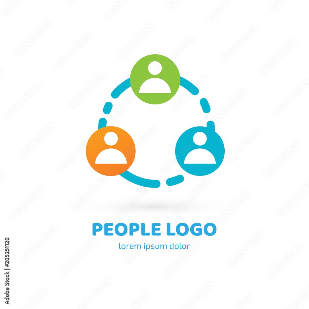 Logo design abstract people vector template. Logo design abstract people vector template.