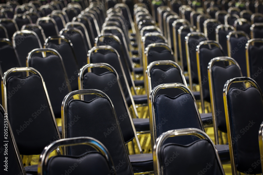 Obraz premium Banquet chair placed in a row.