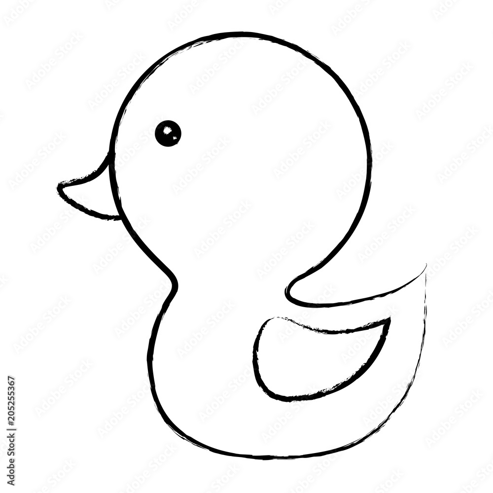 sketch of cute duck icon over white background, vector illustration sketch of cute duck icon over white background, vector illustration