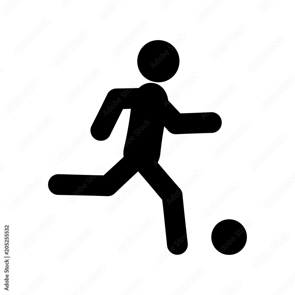 Football player glyph icon