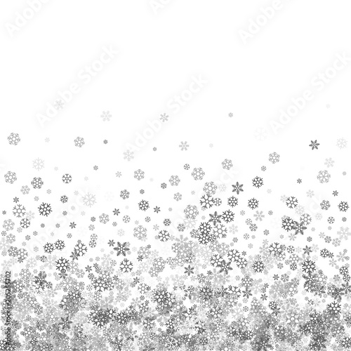 Abstract pattern of falling snowflakes