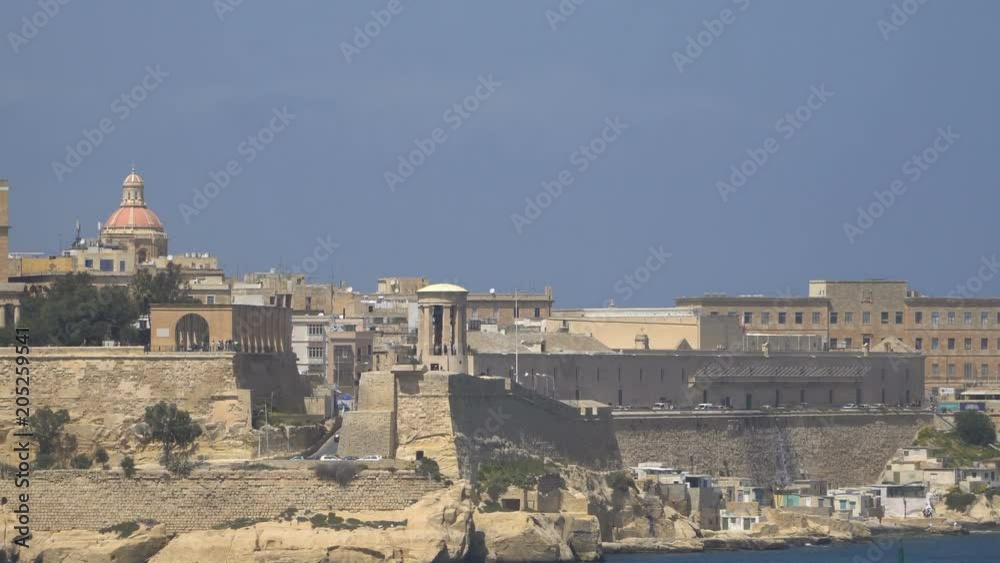 VALLETTA - MALTA, April, 2018: View of the Mediterranean Sea,Valletta and the island of Malta. VALLETTA - MALTA, April, 2018: View of the Mediterranean Sea,Valletta and the island of Malta.