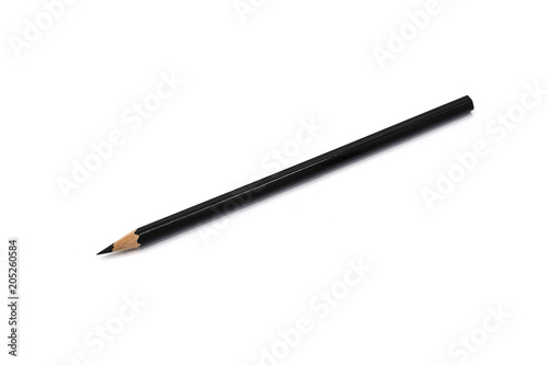 black color pencils isolated on white background
