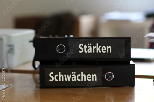 Ordner mit Stärken & Schwächen photo