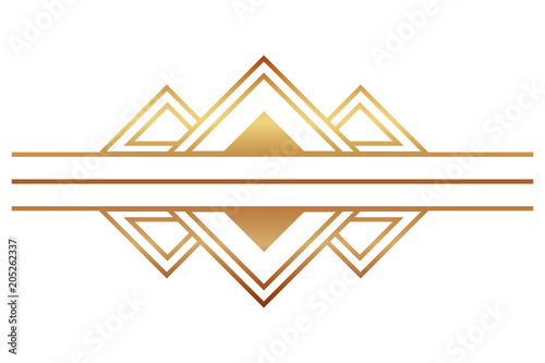border ornate decoration vintage art deco vector illustration