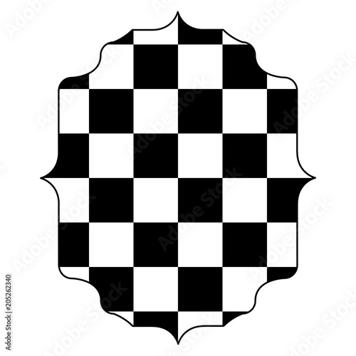 with chessboard pattern over white background, vector illustration
